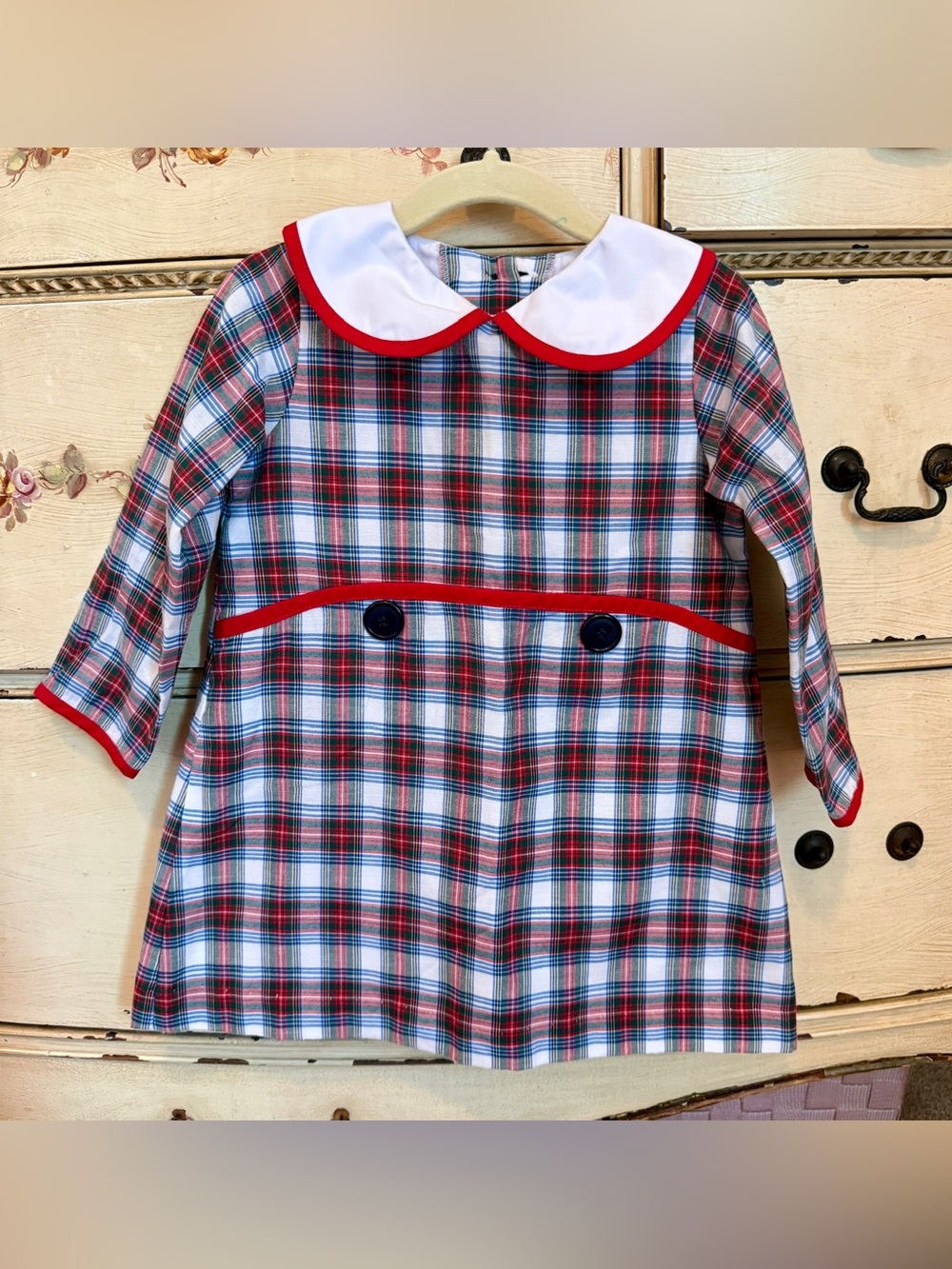 The Beaufort Bonnet Company Plaid Peter Pan Collar Dress